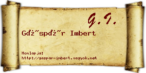 Gáspár Imbert névjegykártya